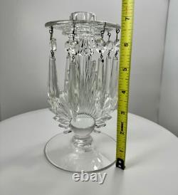 EUC Matching Sunburst Crystal Glass Candle Holders Candlestick Holders