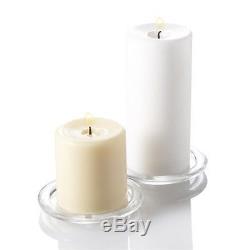 Eastland Round Glass Pillar Candle Holder Set of 12, New