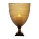 Eichholtz Merricks Amber Hand Cut Honeycomb Hurricane Glass Candle Holder/vase