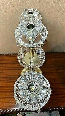 Elegant 3-arm Crystal Candelabra Taper Candlestick Candle Holder With Prisms