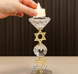 Elegant Crystal Candlestick 2 Pcs set Polished surface FREE FAST SHIPPING