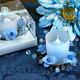 Elegant Frosted Blue Glass Flower Candle Holder, Pack Of 48