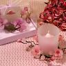 Elegant Frosted Pink Glass Flower Candle Holder, Pack Of 48