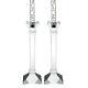 Elegant And Modern Crystal Candle Holder Charleston Pair Candlesticks, 10 Inches