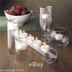 European Creative Transparent Glass Craft Decorative Candle Holders &&