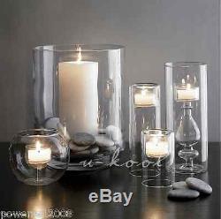 # European Creative Transparent Glass Craft Decorative Candle Holders &&