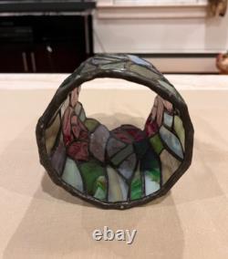 Exquisite MEYDA Vintage 90s Tiffany STYLE Tulips Glass Tealight Votive Holder