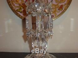 Exquisite Original Baccarat Crystal Vintage Medallion Candlestick Candle Holder
