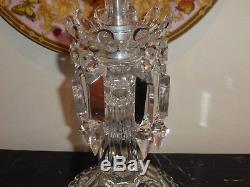 Exquisite Original Baccarat Crystal Vintage Medallion Candlestick Candle Holder
