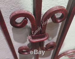 Extra Large 50 Iron Scroll Wall Panel CANDLE HOLDER Outdoor NEIMAN MARCUS Art