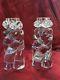 Flawless Exceptional Pair Baccarat Crystal Aladin Candlestick Candle Holders