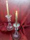Flawless Exquisite Baccarat Crystal Bambous Pair Candlesticks Candle Holders
