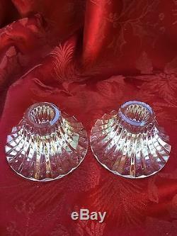 FLAWLESS Exquisite Pair BACCARAT Art Crystal Massena CANDLESTICK CANDLE HOLDERS