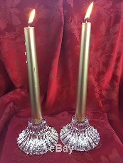 FLAWLESS Exquisite Pair BACCARAT Art Crystal Massena CANDLESTICK CANDLE HOLDERS
