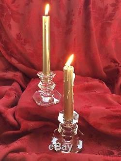 FLAWLESS Exquisite Pair BACCARAT Art Crystal Regence CANDLESTICK CANDLE HOLDERS
