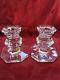 Flawless Exquisite Pair Baccarat Art Crystal Regence Candlestick Candle Holders