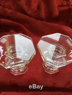 FLAWLESS Exquisite Pair BACCARAT Art Crystal Regence CANDLESTICK CANDLE HOLDERS