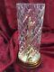 Flawless Exquisite Waterford Crystal Brass Wyndum Hurricane Lamp Candle Holder