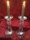 Flawless Stunning Baccarat Glass Bambous Crystal Pair Candlestick Candle Holders