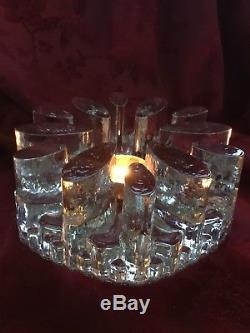 FLAWLESS Stunning LA VIDA GERMANY Crystal Ice VOTIVE CANDLE HOLDER PLATE WARMER