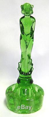 Fenton Emerald Green Nymph, Diamond Optic Dolphin Bowl, Six Petal Candle Holders