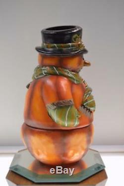 Fenton Fairy Light SNOWMAN Opal Satin JACK-O-FROSTY OOAK FREEusaSHIP