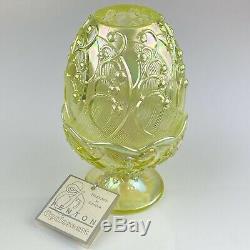 Fenton Glass FaIry Light Lamp Yellow Topaz Vaseline LILY OF THE VALLEY 8404 TO