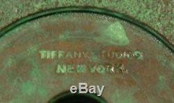 Fine Tiffany Studios bronze blown out candlestick-15419