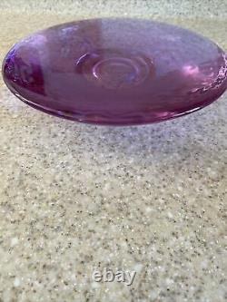Fire & Light Glass Gorgeous Lavender 8+ Lbs. Heavy Footed Candle Holder