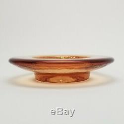Fire and Light Candle Holder Recycled Glass Copper Orange Calif Studio Art Glass