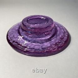 Fire and Light Lavender Neodymium Recycled Glass Wine Caddy/Candle Holder