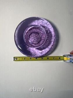 Fire and Light Lavender Neodymium Recycled Glass Wine Caddy/Candle Holder