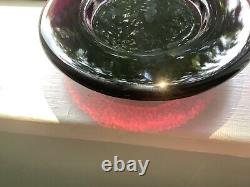Fire and Light Style Garnet Recycled Glass Wine/Candle Holder Heavy 6.5Diam