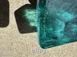 Fire and light glass candle holders vintage 1 Aqua 1 Copper