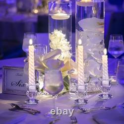 Foaincore 72 Pack Glass Candlestick Holders Bulk 2.5 Inch Taper Candle Holder