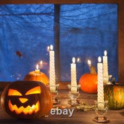 Foaincore 72 Pack Glass Candlestick Holders Bulk 2.5 Inch Taper Candle Holder