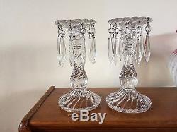 Fostoria Colony HTF Pair Of 9-3/4 Candlesticks With Ten Prisms each