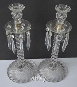 Fostoria Colony Queen Anne 14'' Candle Holders (2)