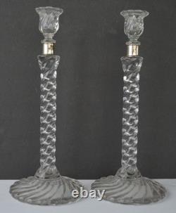 Fostoria Colony Queen Anne 14'' Candle Holders (2)