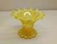 Fostoria Heirloom Yellow Opalescent Candle Holder Uranium Vaseline Glass