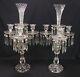 Fostoria Queen Anne 4 Light Candelabras Colony Candle Stick Holders Lustres