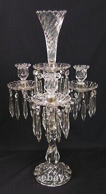Fostoria Queen Anne 4 Light Candelabras Colony Candle Stick Holders Lustres