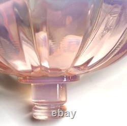 Fostoria Table Charms Clear with 2-Opalescent Pink Peg Vase & Candle Bowl