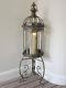 French Antique Vintage Garden Candle Lantern Lamp Holder & Stand Large 115cm