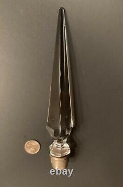 French Baccarat Obelisk Crystal Glass Prism Finial Spike Finial Candelabra Part