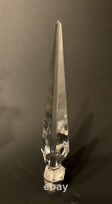 French Baccarat Obelisk Crystal Glass Prism Finial Spike Finial Candelabra Part