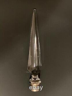 French Baccarat Obelisk Crystal Glass Prism Finial Spike Finial Candelabra Part