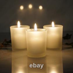 Frosted GLASS Candle VOTIVE HOLDERS for Wedding Centerpieces Table Decorations