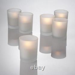 Frosted GLASS Candle VOTIVE HOLDERS for Wedding Centerpieces Table Decorations