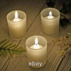 Frosted GLASS Candle VOTIVE HOLDERS for Wedding Centerpieces Table Decorations